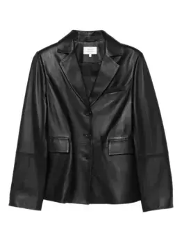 Кожаная куртка Aldo с зазубренными лацканами LouLou de Saison, черный