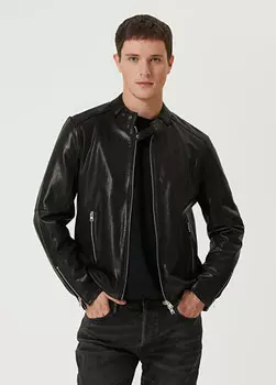 Кожаная куртка Allsaints, черный