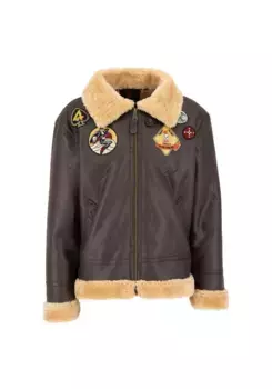 Кожаная куртка Alpha Industries " Alpha Industries Men - Кожаные и веганские куртки B3 FL Custom", коричневый