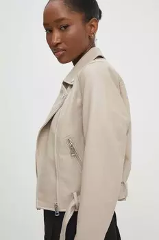 Кожаная куртка Answear Lab, бежевый