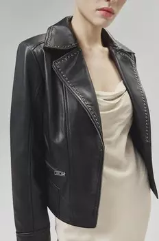 Кожаная куртка Answear Lab, черный