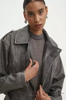 Кожаная куртка Answear Lab, черный