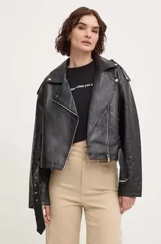 Кожаная куртка Answear Lab, черный