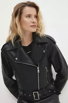 Кожаная куртка Answear Lab, черный