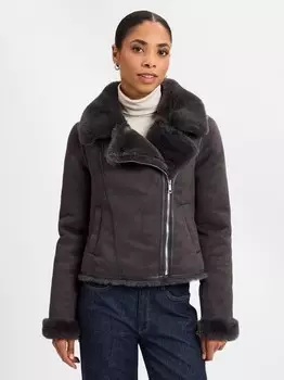 Кожаная куртка bacia Marie Lund, серый