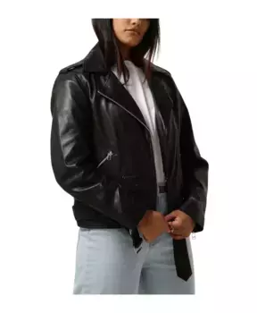 Кожаная куртка байкерской крошки Catwalk Junkie, черный