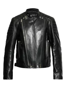 Кожаная куртка Balmain, черный