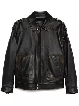 Кожаная куртка Blumarine, черный
