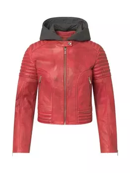 Кожаная куртка Bolongaro Trevor Lederjacke ROBYN HOODIED BIKER, цвет FIRE WHIRL