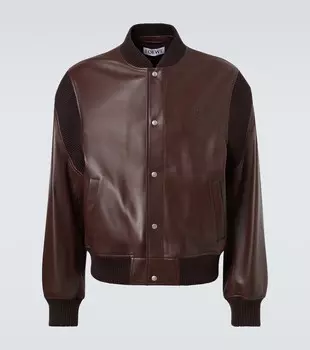 Кожаная куртка-бомбер Anagram Loewe, Chocolate Brown