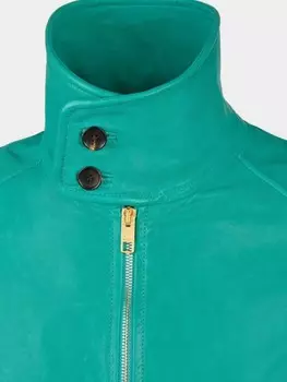 Кожаная куртка-бомбер Bally, зеленый