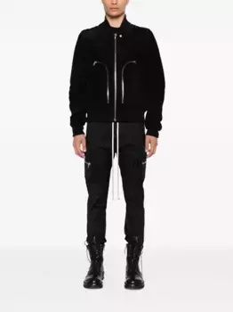 Кожаная куртка-бомбер Bauhaus Rick Owens, черный