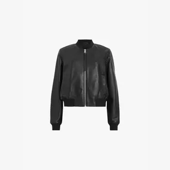 Кожаная куртка-бомбер Orten Allsaints, черный