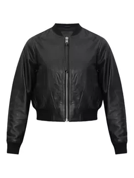 Кожаная куртка-бомбер Orten на молнии спереди AllSaints, черный