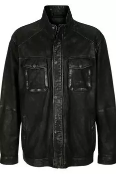 Кожаная куртка Boston Park, черный