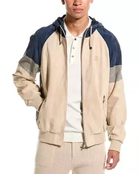 Кожаная куртка Brunello Cucinelli, мультиколор