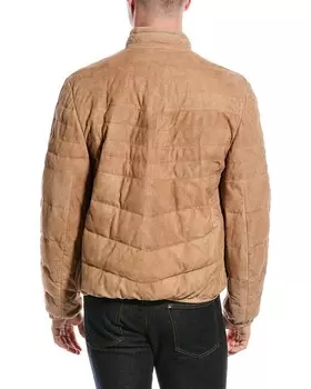 Кожаная куртка Brunello Cucinelli, мультиколор