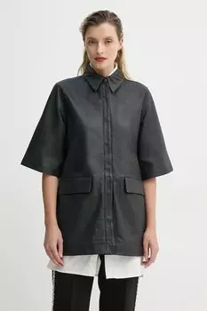 Кожаная куртка Bruuns Bazaar, черный