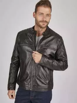 Кожаная куртка буамадео Bugatti, черный