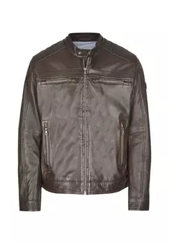 Кожаная куртка БУАМАДЕО Bugatti, темно-коричневый