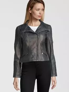 Кожаная куртка будь счастлива Buffalo, серый