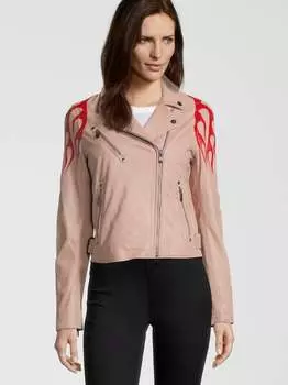 Кожаная куртка будет горячей Buffalo, розовый