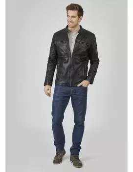 Кожаная куртка Bugatti Alberto, черный