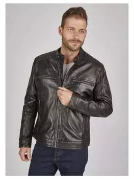 Кожаная куртка Bugatti, черный