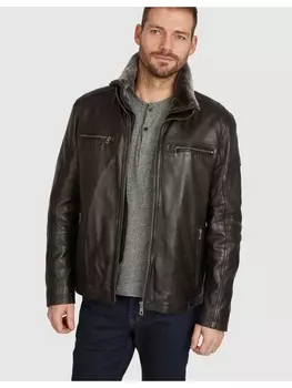 Кожаная куртка Bugatti, черный