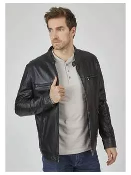 Кожаная куртка Bugatti, черный