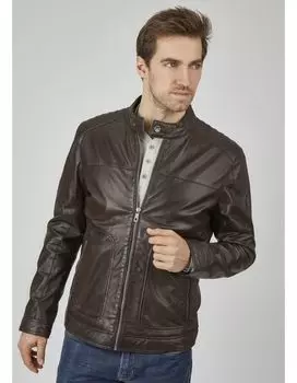 Кожаная куртка Bugatti Claudio, темно коричневый