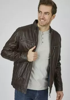 Кожаная куртка bugatti, цвет dunkelbraun