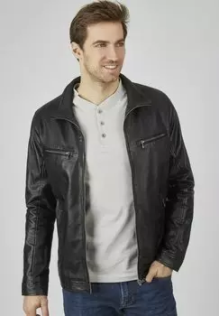 Кожаная куртка bugatti, цвет schwarz