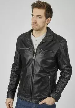 Кожаная куртка bugatti, цвет schwarz