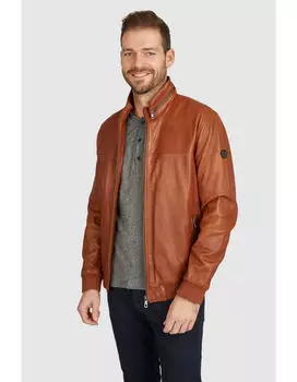 Кожаная куртка Bugatti Fabiano, коньячный