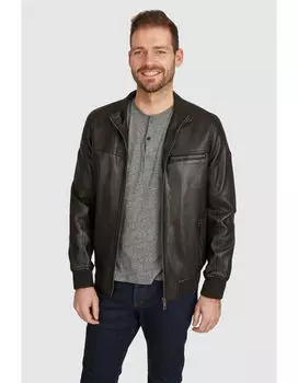 Кожаная куртка Bugatti Leonardo, черный