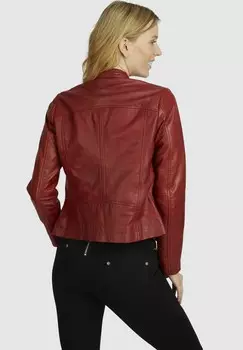 Кожаная куртка bugatti, темно-красный