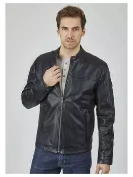 Кожаная куртка Bugatti, темно-синий