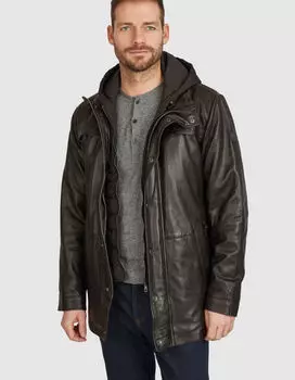 Кожаная куртка Bugatti Vilio, черный