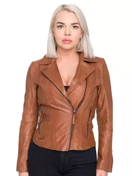 Кожаная куртка Caminari, коричневый