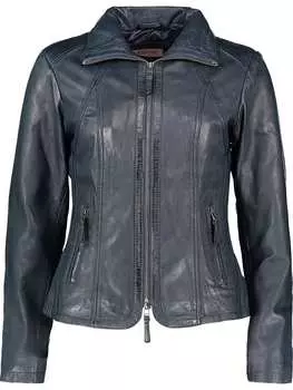 Кожаная куртка Caminari, темно-синий