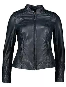 Кожаная куртка Caminari, темно-синий