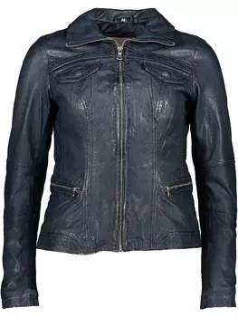 Кожаная куртка Caminari, темно-синий