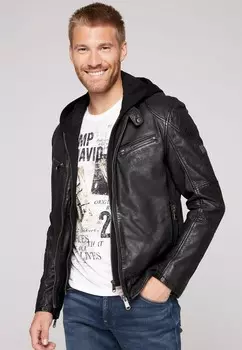 Кожаная куртка Camp David, черный