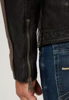 Кожаная куртка Camp David, черный