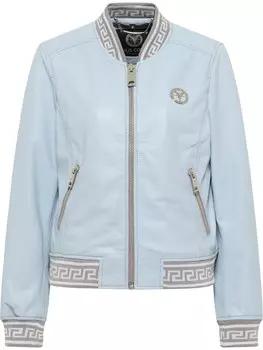 Кожаная куртка Carlo Colucci Between-Season Jacket Colton, светло-синий