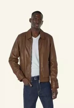 Кожаная куртка CARLO Serge Pariente, светло-коричневый