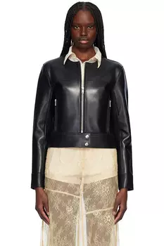 Кожаная куртка Cassie Stand Studio, черный
