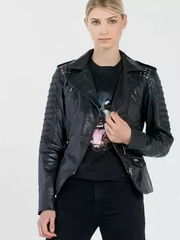 Кожаная куртка Cbl, черный