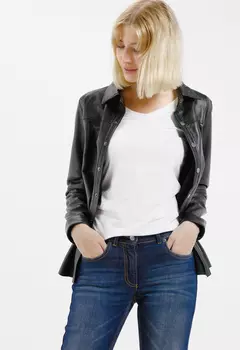 Кожаная куртка CBL Damen Lederhemd, черный